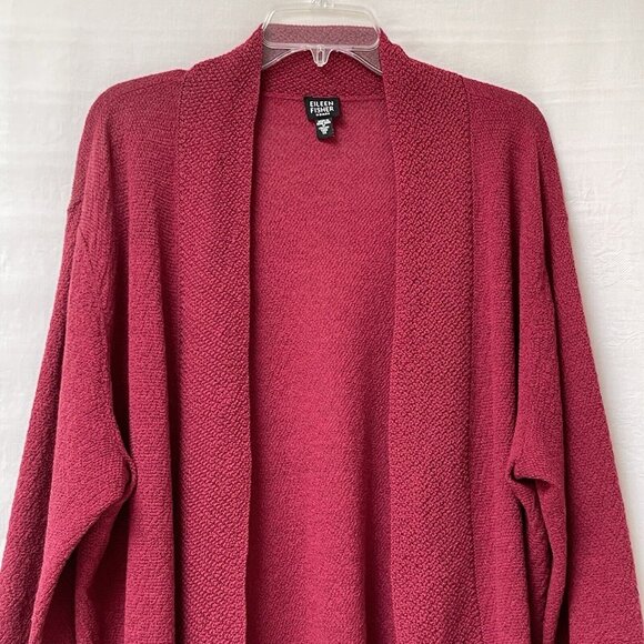 Eileen Fisher Cardigan Womens 1X Plus Sweater 100 % Wool Capsule Feminine Career - Picture 2 of 9